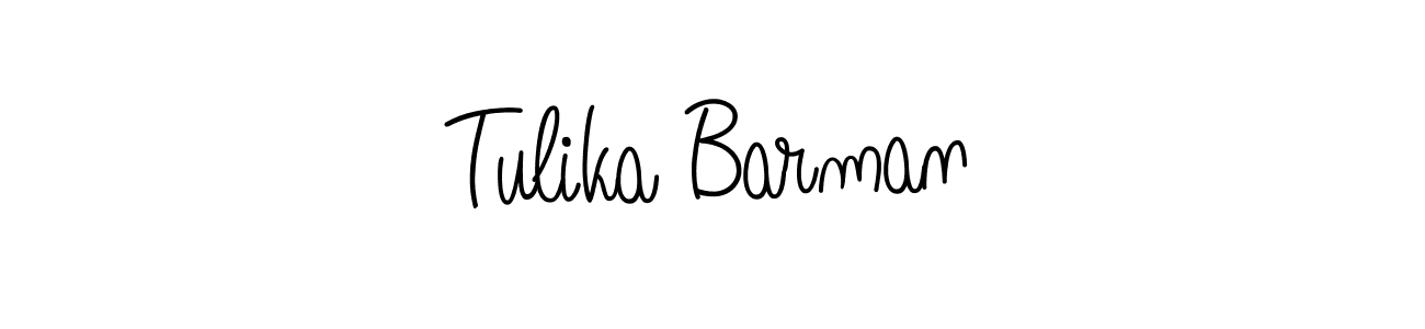 Create a beautiful signature design for name Tulika Barman. With this signature (Angelique-Rose-font-FFP) fonts, you can make a handwritten signature for free. Tulika Barman signature style 5 images and pictures png