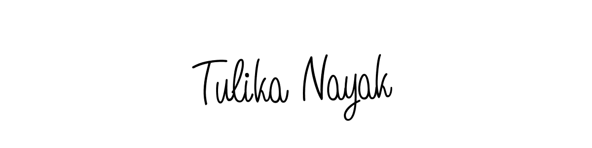 Make a beautiful signature design for name Tulika Nayak. With this signature (Angelique-Rose-font-FFP) style, you can create a handwritten signature for free. Tulika Nayak signature style 5 images and pictures png