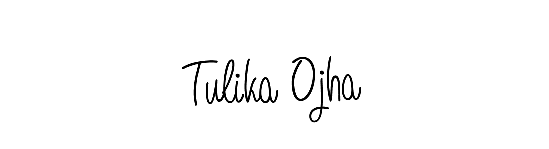 How to Draw Tulika Ojha signature style? Angelique-Rose-font-FFP is a latest design signature styles for name Tulika Ojha. Tulika Ojha signature style 5 images and pictures png