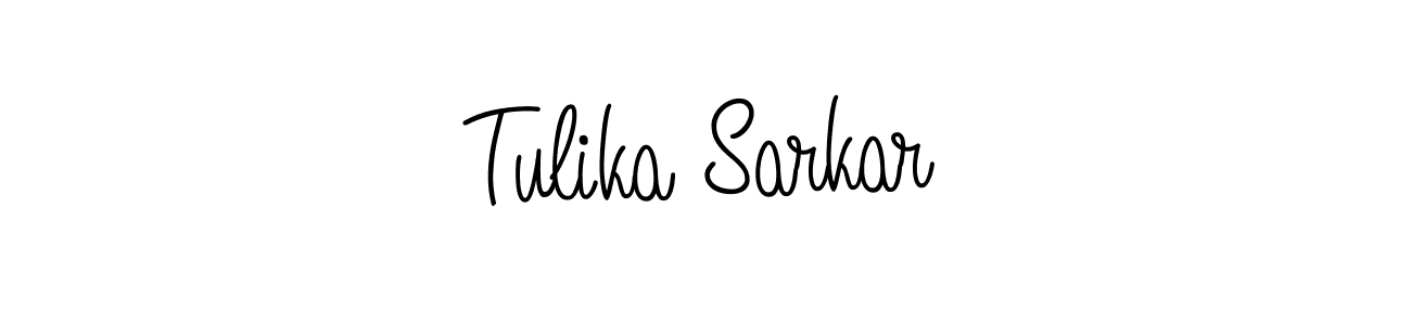 You should practise on your own different ways (Angelique-Rose-font-FFP) to write your name (Tulika Sarkar) in signature. don't let someone else do it for you. Tulika Sarkar signature style 5 images and pictures png