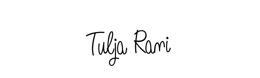 Tulja Rani stylish signature style. Best Handwritten Sign (Angelique-Rose-font-FFP) for my name. Handwritten Signature Collection Ideas for my name Tulja Rani. Tulja Rani signature style 5 images and pictures png