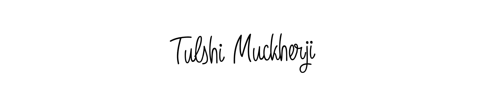 Create a beautiful signature design for name Tulshi Muckherji. With this signature (Angelique-Rose-font-FFP) fonts, you can make a handwritten signature for free. Tulshi Muckherji signature style 5 images and pictures png