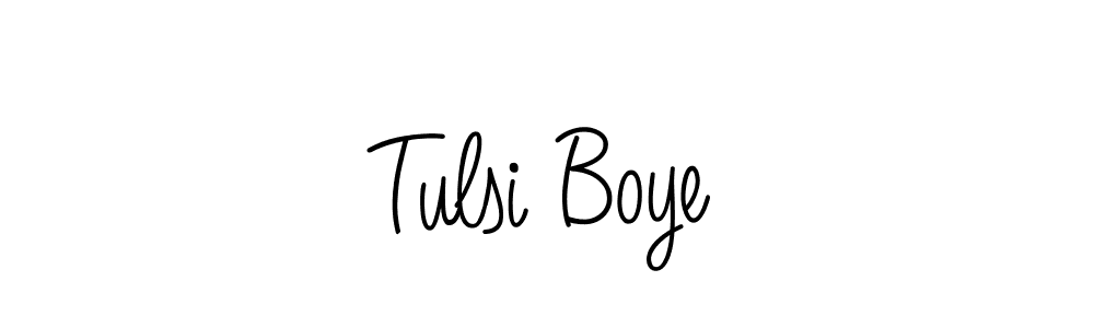 Create a beautiful signature design for name Tulsi Boye. With this signature (Angelique-Rose-font-FFP) fonts, you can make a handwritten signature for free. Tulsi Boye signature style 5 images and pictures png