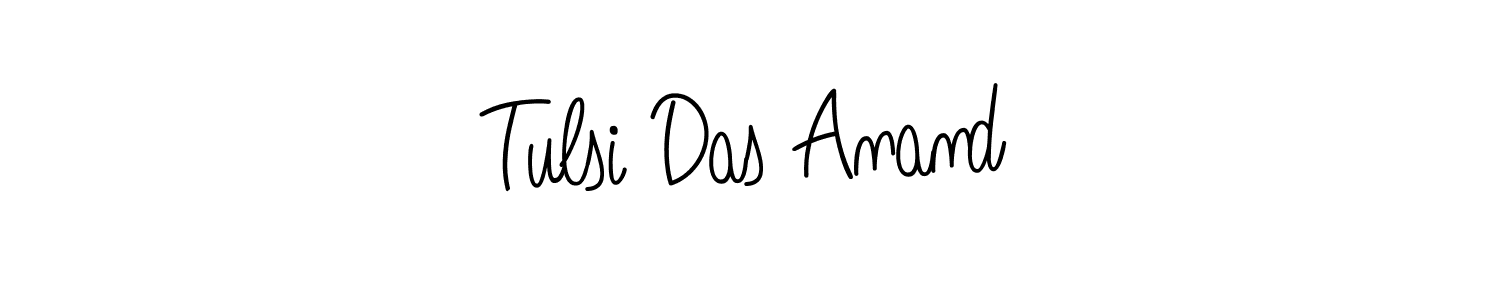 You should practise on your own different ways (Angelique-Rose-font-FFP) to write your name (Tulsi Das Anand) in signature. don't let someone else do it for you. Tulsi Das Anand signature style 5 images and pictures png