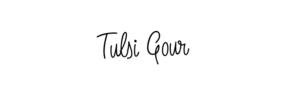 Design your own signature with our free online signature maker. With this signature software, you can create a handwritten (Angelique-Rose-font-FFP) signature for name Tulsi Gour. Tulsi Gour signature style 5 images and pictures png