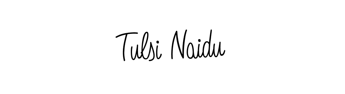 The best way (Angelique-Rose-font-FFP) to make a short signature is to pick only two or three words in your name. The name Tulsi Naidu include a total of six letters. For converting this name. Tulsi Naidu signature style 5 images and pictures png