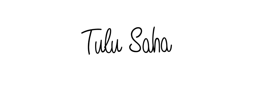 How to make Tulu Saha name signature. Use Angelique-Rose-font-FFP style for creating short signs online. This is the latest handwritten sign. Tulu Saha signature style 5 images and pictures png