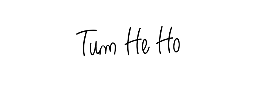 Create a beautiful signature design for name Tum He Ho. With this signature (Angelique-Rose-font-FFP) fonts, you can make a handwritten signature for free. Tum He Ho signature style 5 images and pictures png
