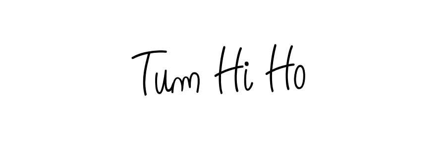 if you are searching for the best signature style for your name Tum Hi Ho. so please give up your signature search. here we have designed multiple signature styles  using Angelique-Rose-font-FFP. Tum Hi Ho signature style 5 images and pictures png