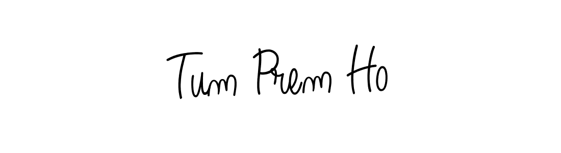 You should practise on your own different ways (Angelique-Rose-font-FFP) to write your name (Tum Prem Ho) in signature. don't let someone else do it for you. Tum Prem Ho signature style 5 images and pictures png