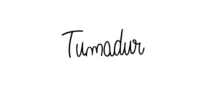 Make a beautiful signature design for name Tumadur. With this signature (Angelique-Rose-font-FFP) style, you can create a handwritten signature for free. Tumadur signature style 5 images and pictures png