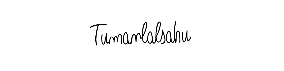 Use a signature maker to create a handwritten signature online. With this signature software, you can design (Angelique-Rose-font-FFP) your own signature for name Tumanlalsahu. Tumanlalsahu signature style 5 images and pictures png