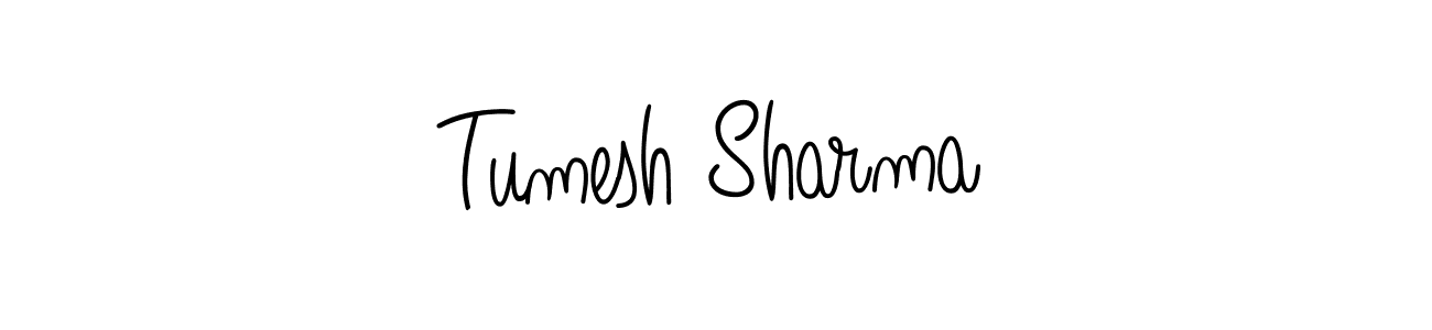 Create a beautiful signature design for name Tumesh Sharma. With this signature (Angelique-Rose-font-FFP) fonts, you can make a handwritten signature for free. Tumesh Sharma signature style 5 images and pictures png