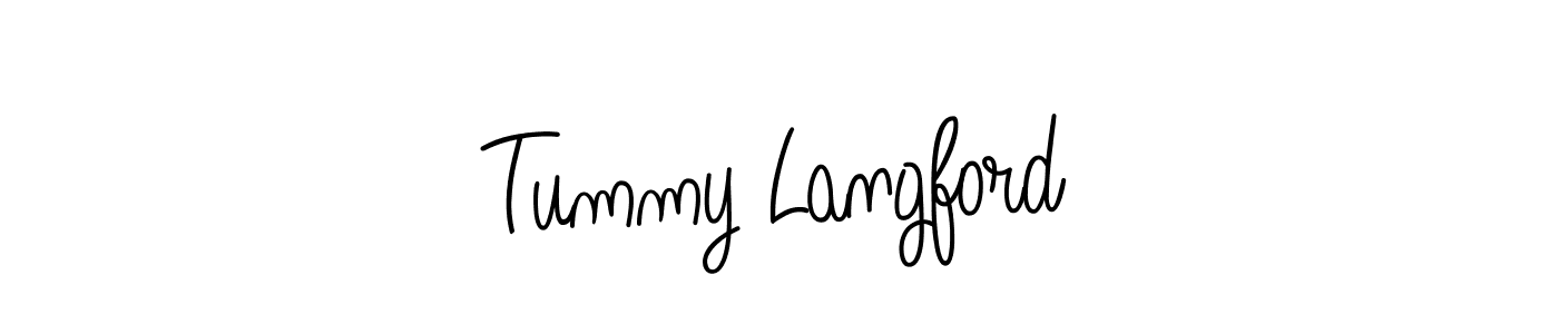 Design your own signature with our free online signature maker. With this signature software, you can create a handwritten (Angelique-Rose-font-FFP) signature for name Tummy Langford. Tummy Langford signature style 5 images and pictures png