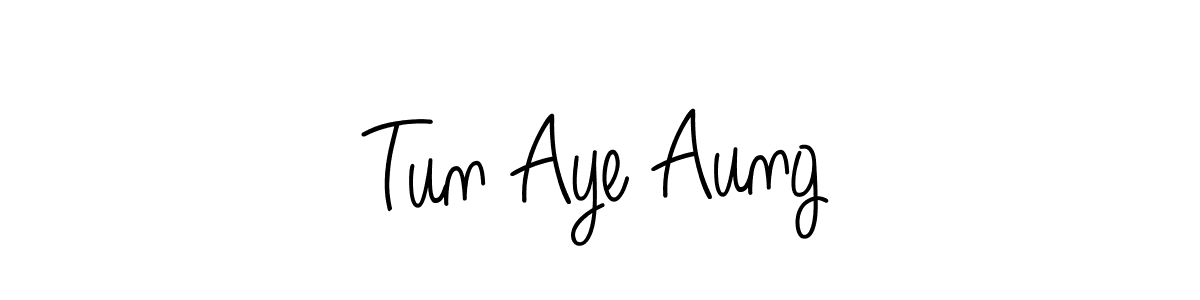 Also we have Tun Aye Aung name is the best signature style. Create professional handwritten signature collection using Angelique-Rose-font-FFP autograph style. Tun Aye Aung signature style 5 images and pictures png