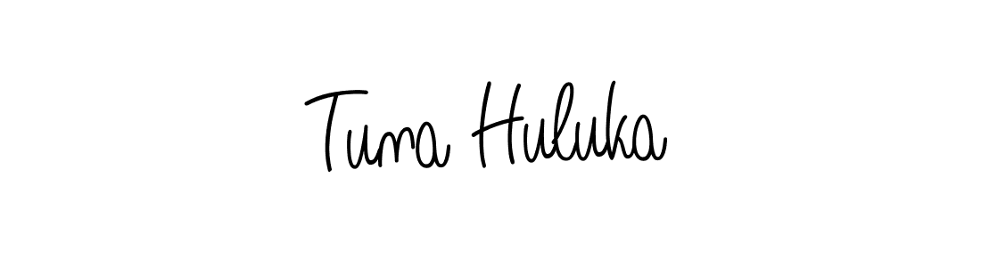 Tuna Huluka stylish signature style. Best Handwritten Sign (Angelique-Rose-font-FFP) for my name. Handwritten Signature Collection Ideas for my name Tuna Huluka. Tuna Huluka signature style 5 images and pictures png
