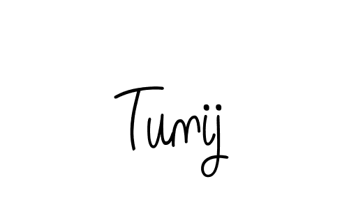Also we have Tunij name is the best signature style. Create professional handwritten signature collection using Angelique-Rose-font-FFP autograph style. Tunij signature style 5 images and pictures png