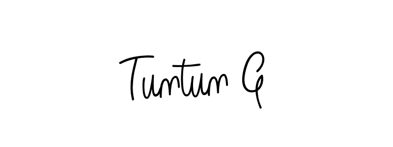 How to make Tuntun G signature? Angelique-Rose-font-FFP is a professional autograph style. Create handwritten signature for Tuntun G name. Tuntun G signature style 5 images and pictures png