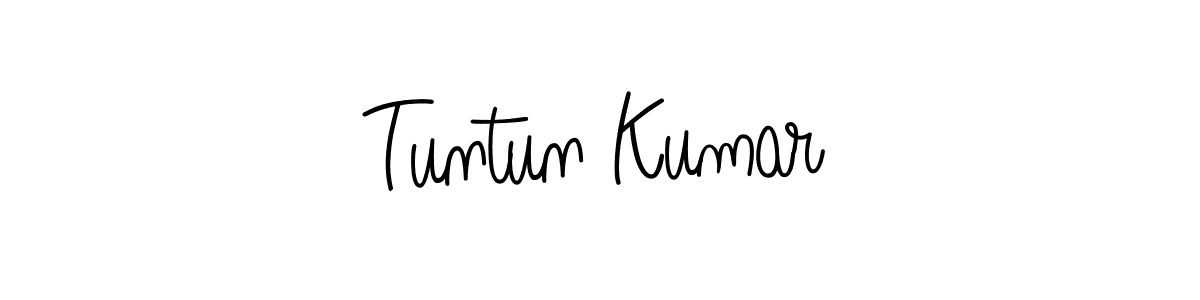 Design your own signature with our free online signature maker. With this signature software, you can create a handwritten (Angelique-Rose-font-FFP) signature for name Tuntun Kumar. Tuntun Kumar signature style 5 images and pictures png