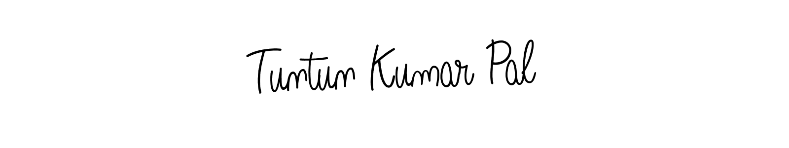 Use a signature maker to create a handwritten signature online. With this signature software, you can design (Angelique-Rose-font-FFP) your own signature for name Tuntun Kumar Pal. Tuntun Kumar Pal signature style 5 images and pictures png