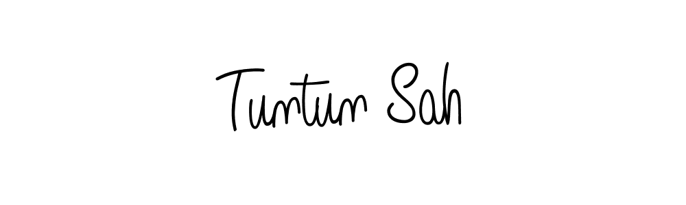 How to make Tuntun Sah name signature. Use Angelique-Rose-font-FFP style for creating short signs online. This is the latest handwritten sign. Tuntun Sah signature style 5 images and pictures png