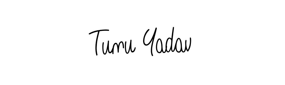 How to Draw Tunu Yadav signature style? Angelique-Rose-font-FFP is a latest design signature styles for name Tunu Yadav. Tunu Yadav signature style 5 images and pictures png