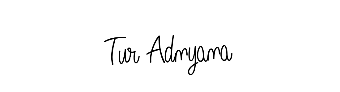 How to make Tur Adnyana name signature. Use Angelique-Rose-font-FFP style for creating short signs online. This is the latest handwritten sign. Tur Adnyana signature style 5 images and pictures png