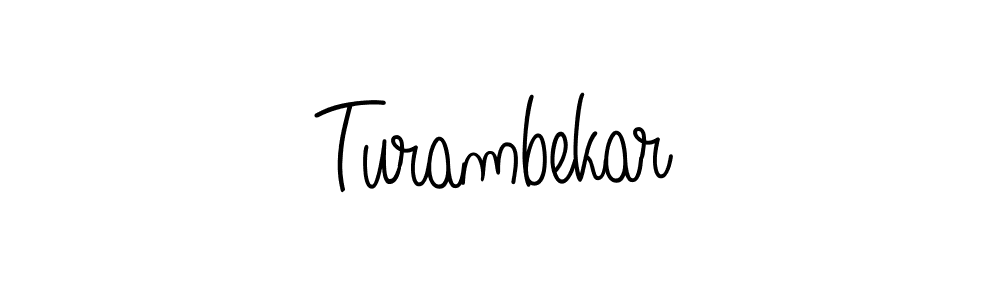 How to make Turambekar name signature. Use Angelique-Rose-font-FFP style for creating short signs online. This is the latest handwritten sign. Turambekar signature style 5 images and pictures png