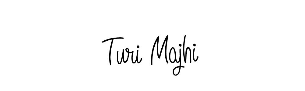 Use a signature maker to create a handwritten signature online. With this signature software, you can design (Angelique-Rose-font-FFP) your own signature for name Turi Majhi. Turi Majhi signature style 5 images and pictures png