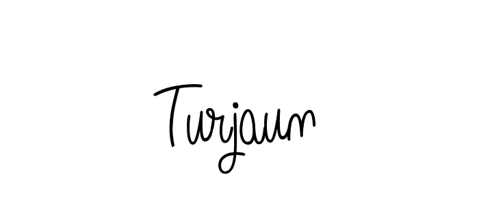 if you are searching for the best signature style for your name Turjaun. so please give up your signature search. here we have designed multiple signature styles  using Angelique-Rose-font-FFP. Turjaun signature style 5 images and pictures png