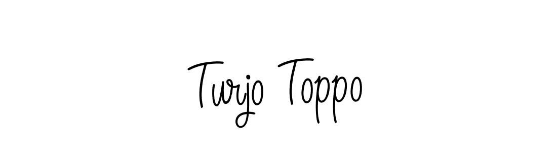 Turjo Toppo stylish signature style. Best Handwritten Sign (Angelique-Rose-font-FFP) for my name. Handwritten Signature Collection Ideas for my name Turjo Toppo. Turjo Toppo signature style 5 images and pictures png