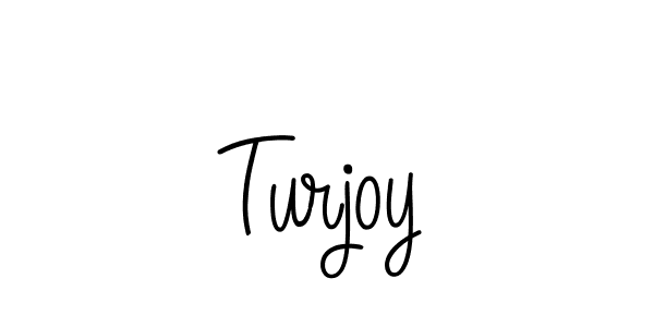 How to Draw Turjoy signature style? Angelique-Rose-font-FFP is a latest design signature styles for name Turjoy. Turjoy signature style 5 images and pictures png