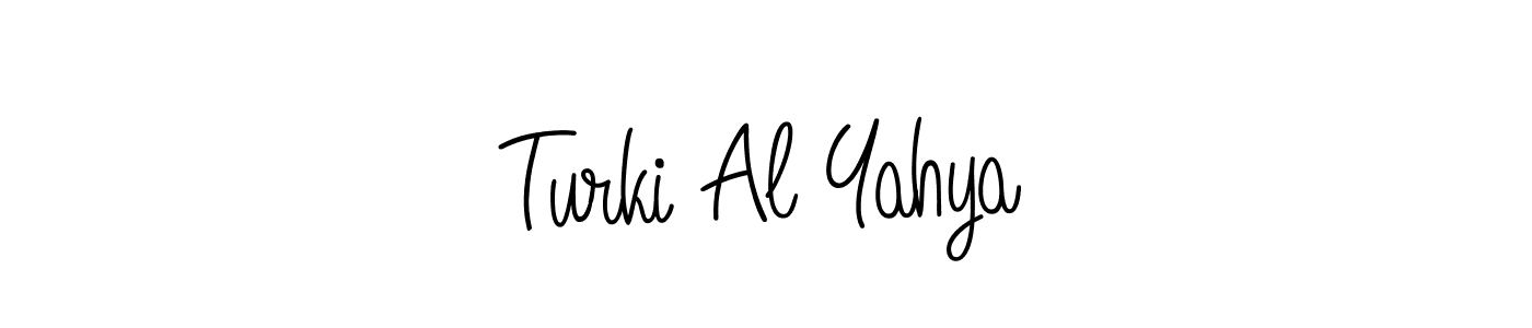 Turki Al Yahya stylish signature style. Best Handwritten Sign (Angelique-Rose-font-FFP) for my name. Handwritten Signature Collection Ideas for my name Turki Al Yahya. Turki Al Yahya signature style 5 images and pictures png