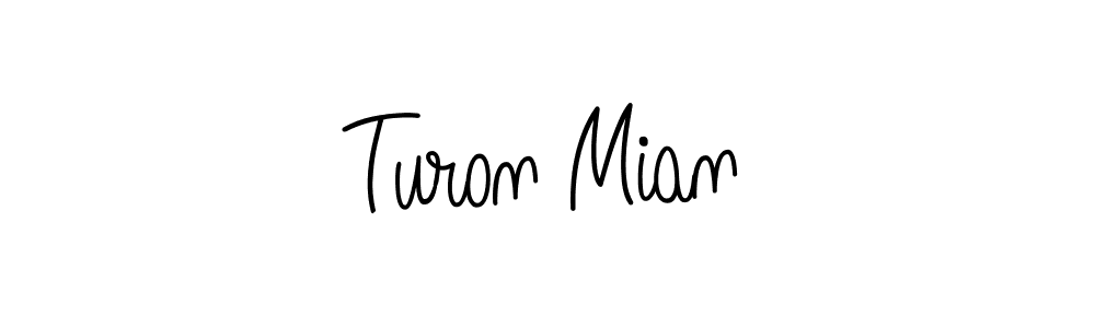 The best way (Angelique-Rose-font-FFP) to make a short signature is to pick only two or three words in your name. The name Turon Mian include a total of six letters. For converting this name. Turon Mian signature style 5 images and pictures png