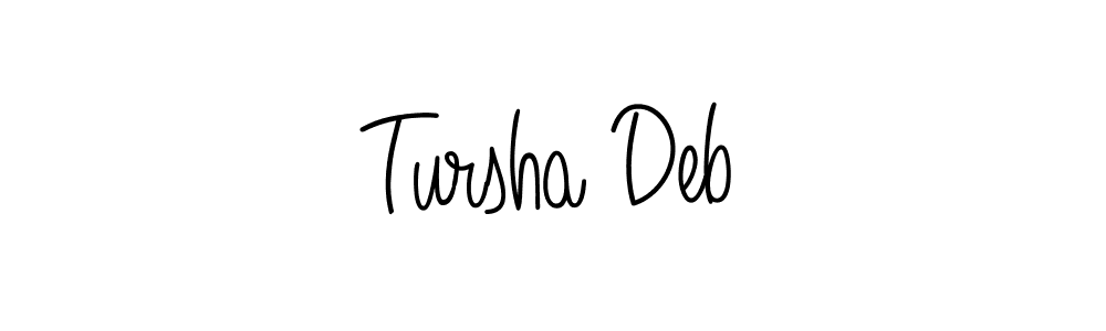 How to make Tursha Deb signature? Angelique-Rose-font-FFP is a professional autograph style. Create handwritten signature for Tursha Deb name. Tursha Deb signature style 5 images and pictures png
