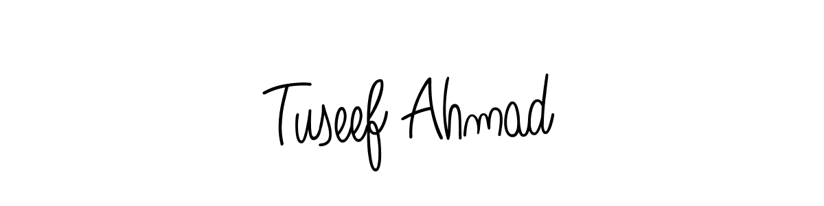 Make a beautiful signature design for name Tuseef Ahmad. With this signature (Angelique-Rose-font-FFP) style, you can create a handwritten signature for free. Tuseef Ahmad signature style 5 images and pictures png