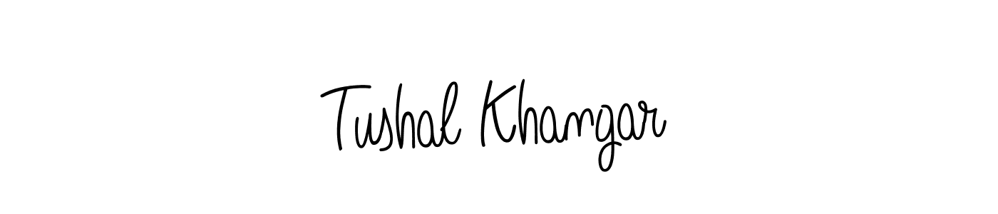 Make a beautiful signature design for name Tushal Khangar. With this signature (Angelique-Rose-font-FFP) style, you can create a handwritten signature for free. Tushal Khangar signature style 5 images and pictures png