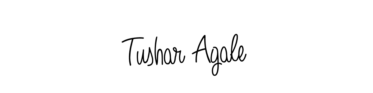 Design your own signature with our free online signature maker. With this signature software, you can create a handwritten (Angelique-Rose-font-FFP) signature for name Tushar Agale. Tushar Agale signature style 5 images and pictures png