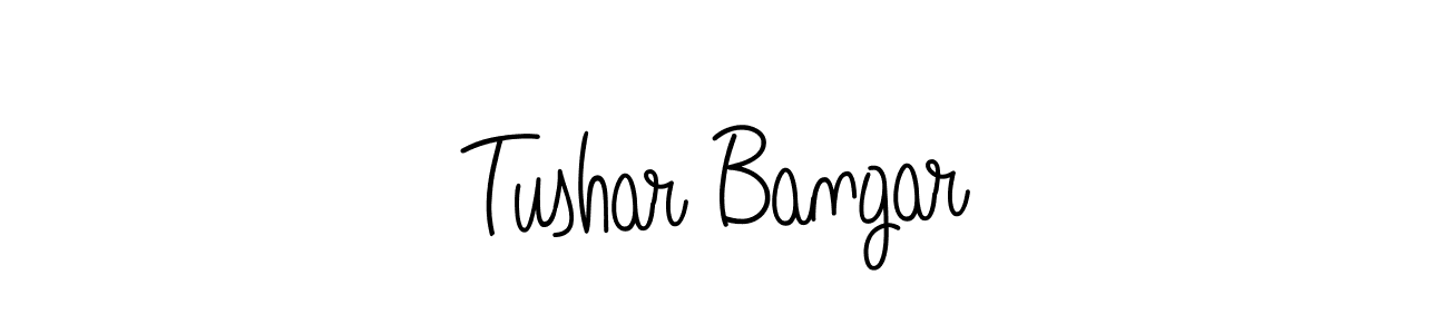 How to make Tushar Bangar name signature. Use Angelique-Rose-font-FFP style for creating short signs online. This is the latest handwritten sign. Tushar Bangar signature style 5 images and pictures png