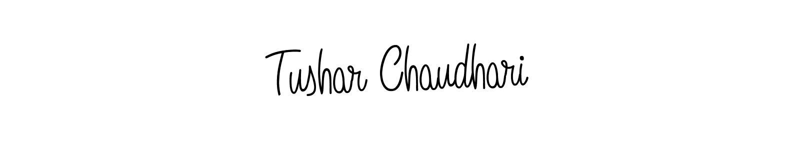Make a beautiful signature design for name Tushar Chaudhari. With this signature (Angelique-Rose-font-FFP) style, you can create a handwritten signature for free. Tushar Chaudhari signature style 5 images and pictures png