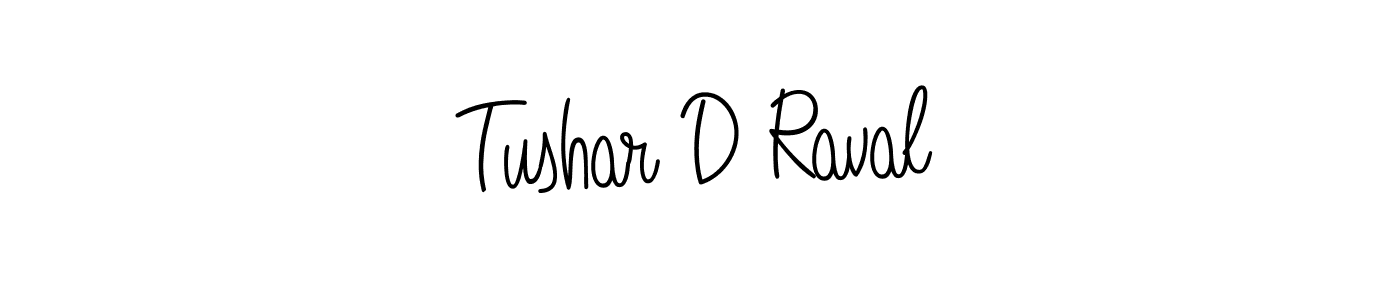How to Draw Tushar D Raval signature style? Angelique-Rose-font-FFP is a latest design signature styles for name Tushar D Raval. Tushar D Raval signature style 5 images and pictures png