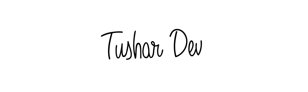Make a beautiful signature design for name Tushar Dev. With this signature (Angelique-Rose-font-FFP) style, you can create a handwritten signature for free. Tushar Dev signature style 5 images and pictures png