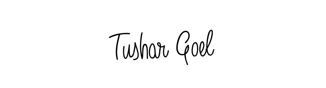 Make a beautiful signature design for name Tushar Goel. With this signature (Angelique-Rose-font-FFP) style, you can create a handwritten signature for free. Tushar Goel signature style 5 images and pictures png