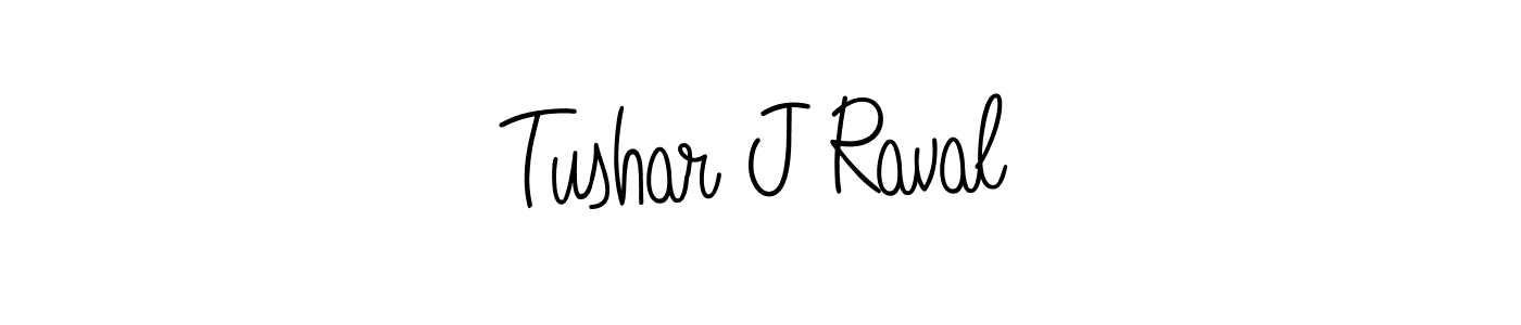 How to Draw Tushar J Raval signature style? Angelique-Rose-font-FFP is a latest design signature styles for name Tushar J Raval. Tushar J Raval signature style 5 images and pictures png