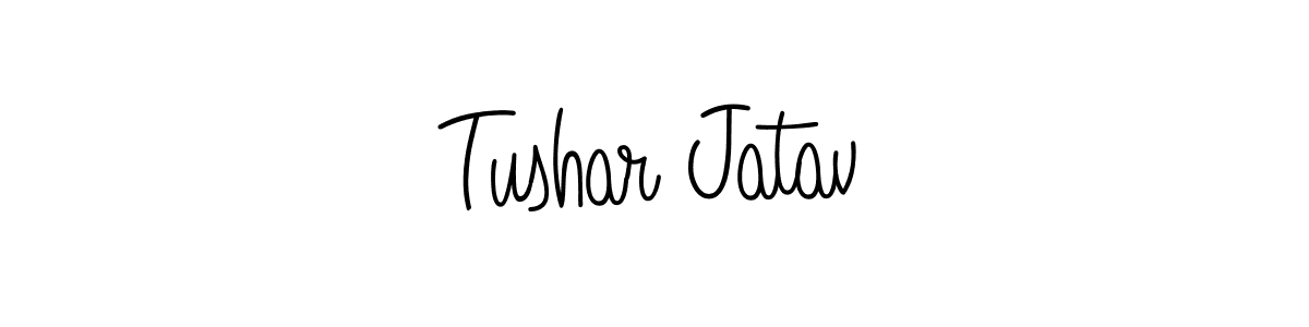 Use a signature maker to create a handwritten signature online. With this signature software, you can design (Angelique-Rose-font-FFP) your own signature for name Tushar Jatav. Tushar Jatav signature style 5 images and pictures png