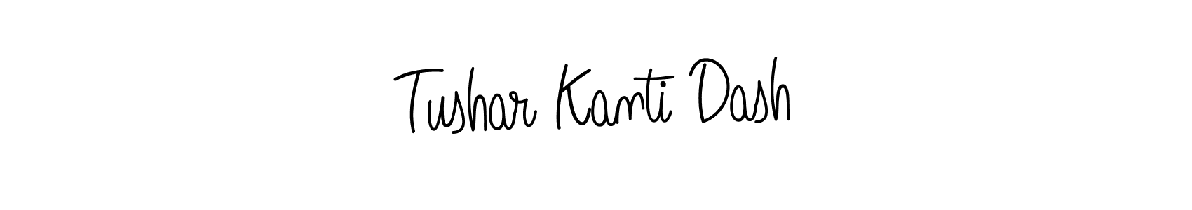 The best way (Angelique-Rose-font-FFP) to make a short signature is to pick only two or three words in your name. The name Tushar Kanti Dash include a total of six letters. For converting this name. Tushar Kanti Dash signature style 5 images and pictures png