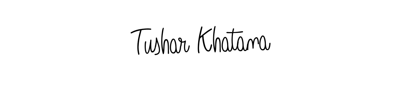 Design your own signature with our free online signature maker. With this signature software, you can create a handwritten (Angelique-Rose-font-FFP) signature for name Tushar Khatana. Tushar Khatana signature style 5 images and pictures png