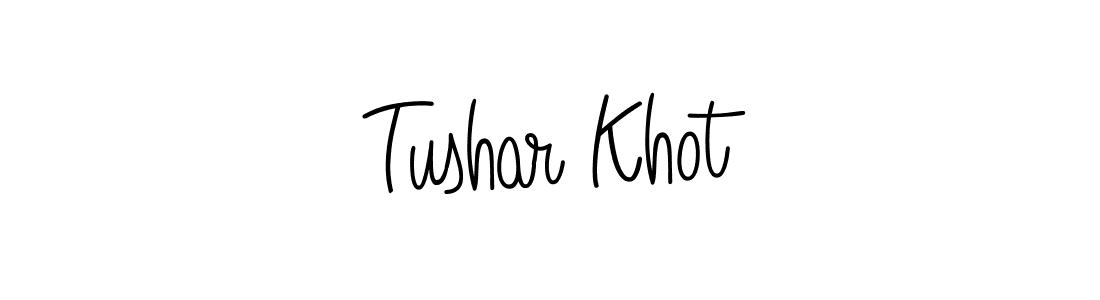 The best way (Angelique-Rose-font-FFP) to make a short signature is to pick only two or three words in your name. The name Tushar Khot include a total of six letters. For converting this name. Tushar Khot signature style 5 images and pictures png
