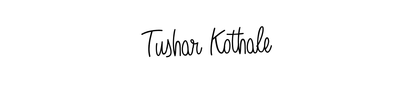 You should practise on your own different ways (Angelique-Rose-font-FFP) to write your name (Tushar Kothale) in signature. don't let someone else do it for you. Tushar Kothale signature style 5 images and pictures png