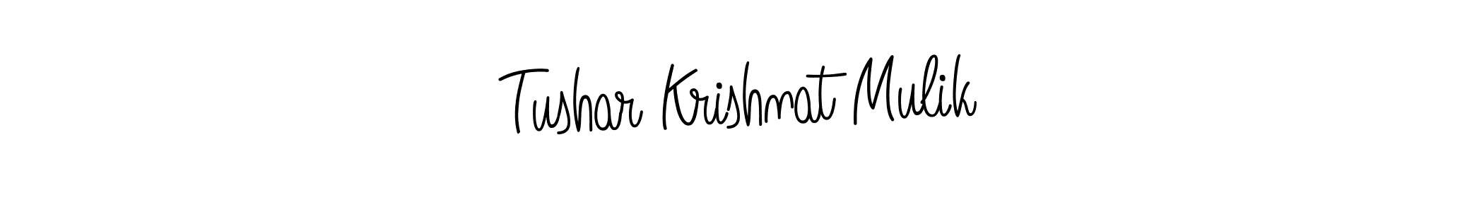 How to make Tushar Krishnat Mulik name signature. Use Angelique-Rose-font-FFP style for creating short signs online. This is the latest handwritten sign. Tushar Krishnat Mulik signature style 5 images and pictures png